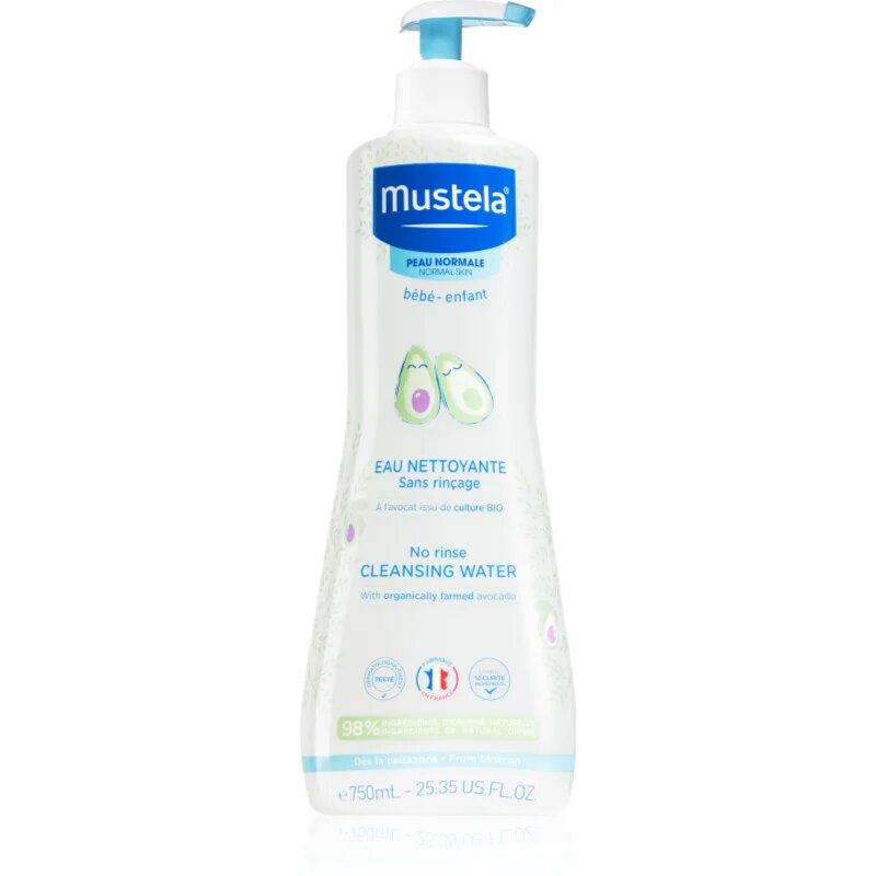 Mustela Bébé No Rinse Cleansing Water čistilna voda za otroke od rojstva 750 ml