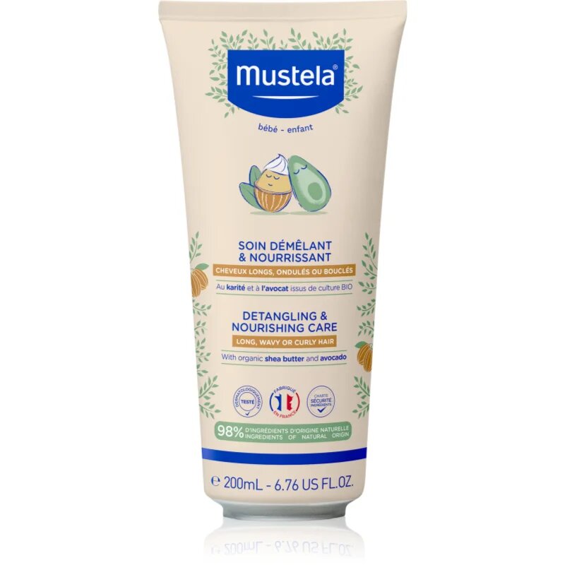 Mustela Detangling & Nourishing otroški šampon za lažje razčesavanje las 200 ml
