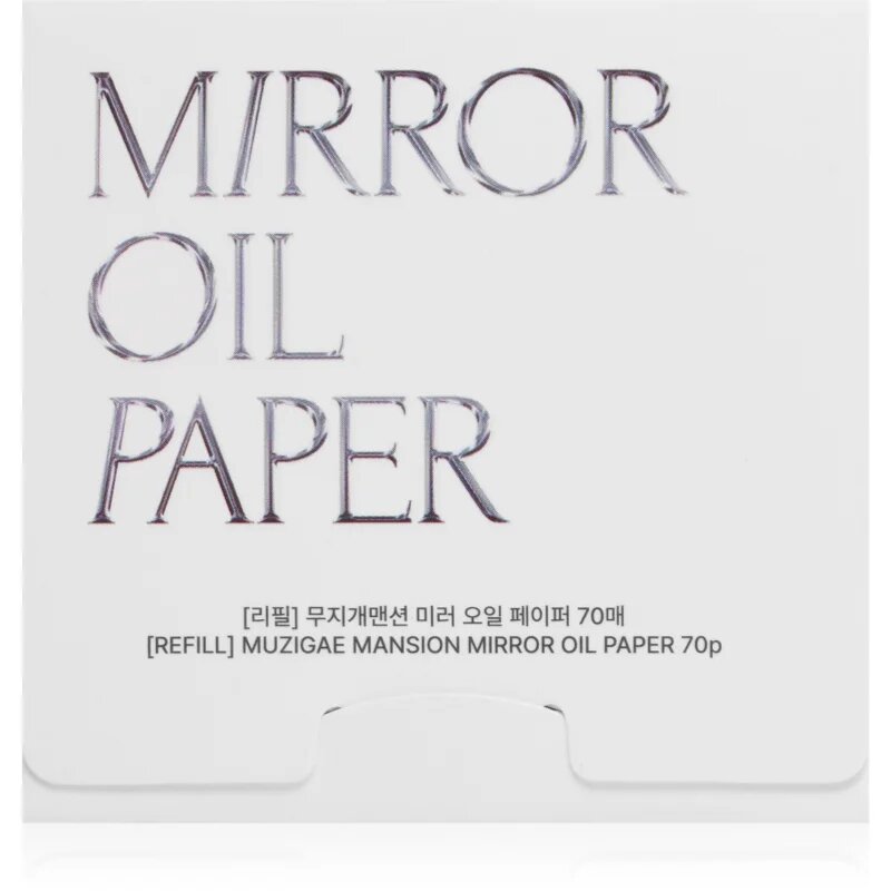 MUZIGAE MANSION Mirror Oil Paper Refill papirčki za matiranje nadomestno polnilo 70 kos