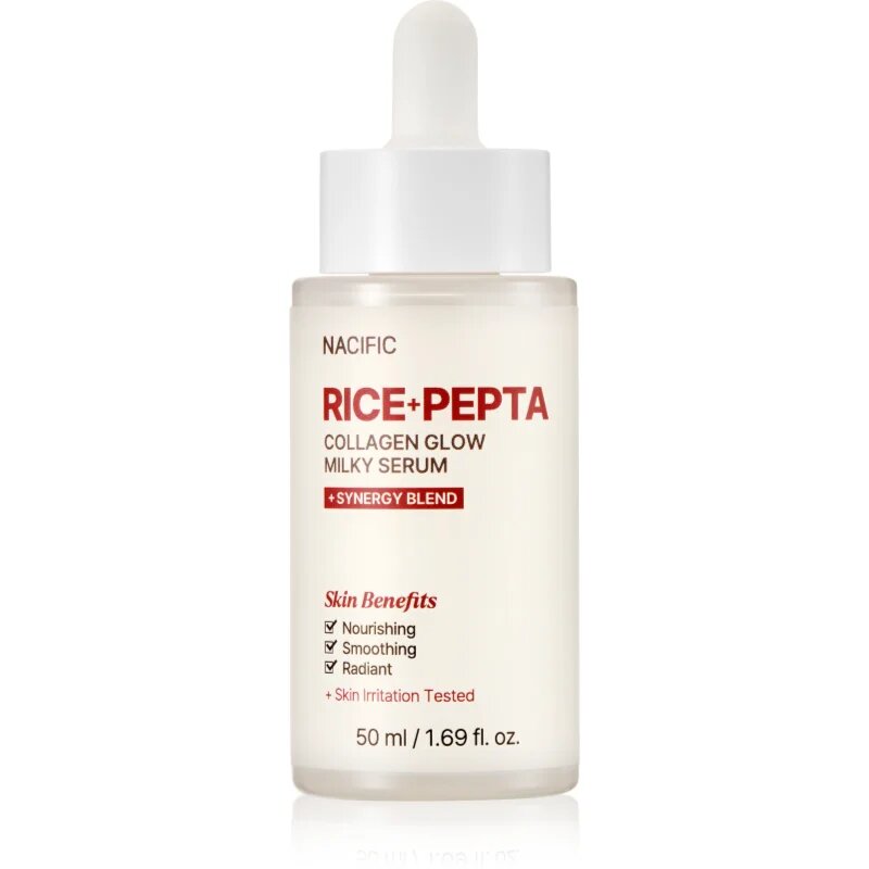 Nacific Rice + Pepta Collagen Glow Milky Serum posvetlitveni serum za obraz z vlažilnim učinkom 50 ml