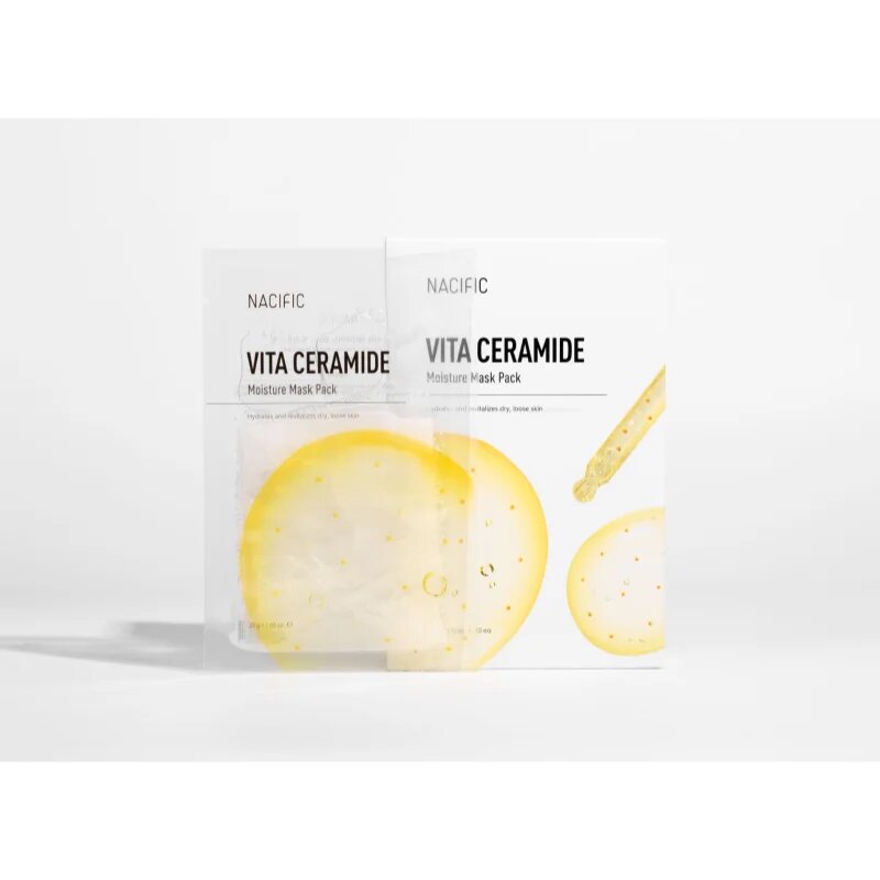 Nacific Vita Ceramide Moisture Mask Pack posvetlitvena maska za obraz z vlažilnim učinkom 1 kos