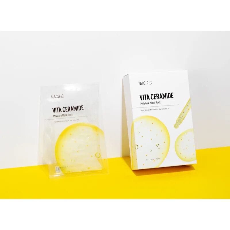 Nacific Vita Ceramide Moisture Mask Pack posvetlitvena maska za obraz z vlažilnim učinkom 1 kos
