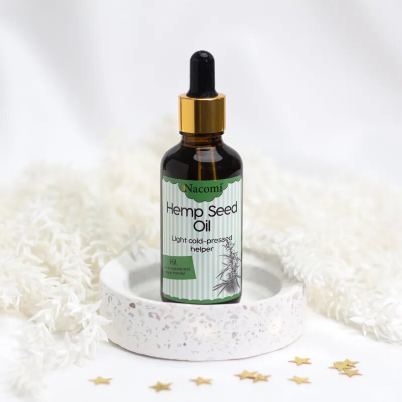 Nacomi Light Cold-Pressed Helper konopljino olje s pipeto 50 ml