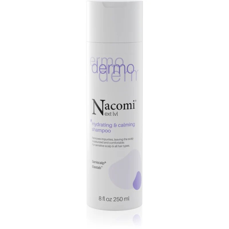 Nacomi Next Level Dermo Hydrating & calming shampoo vlažilni in pomirjajoči šampon 250 ml