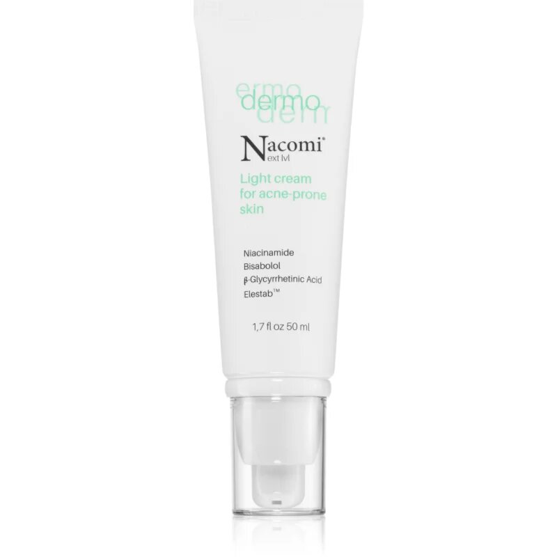 Nacomi Next Level Dermo lahka krema proti aknam ki regulira tvorbo kožnega sebuma 50 ml