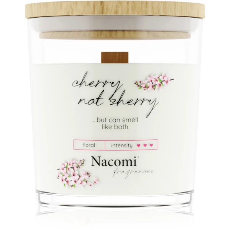 Nacomi Soy Candle Home Fragrances dišeča sveča z lesenim stenjem 140 g
