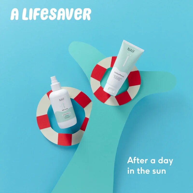 Naif Baby & Kids Cooling Aftersun pršilo za po sončenju za dojenčke in otroke brez dišav 175 ml