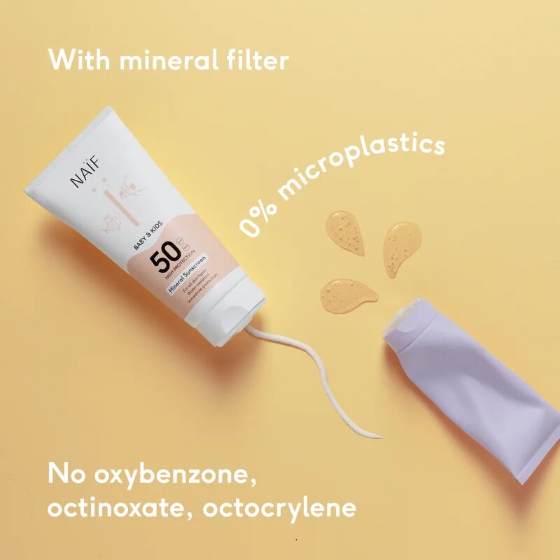 Naif Baby & Kids Mineral Sunscreen SPF 50 zaščitna krema za sončenje za dojenčke in otroke SPF 50 100 ml