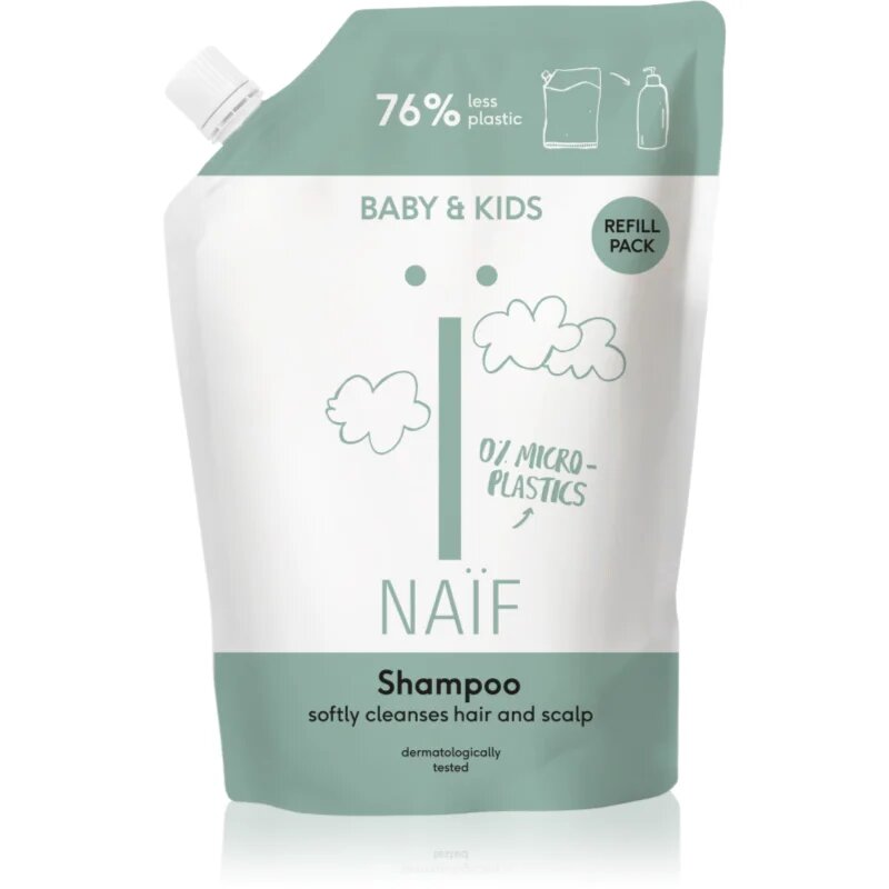 Naif Baby & Kids Shampoo hranilni šampon za otroke od rojstva nadomestno polnilo 500 ml