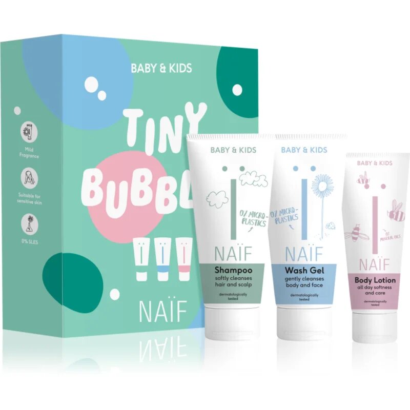 Naif Baby & Kids Tiny Bubbles darilni set za otroke od rojstva