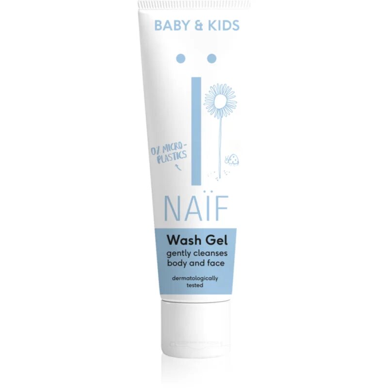 Naif Baby & Kids Wash Gel čistilni gel za umivanje za otroke in dojenčke za telo in obraz 30 ml