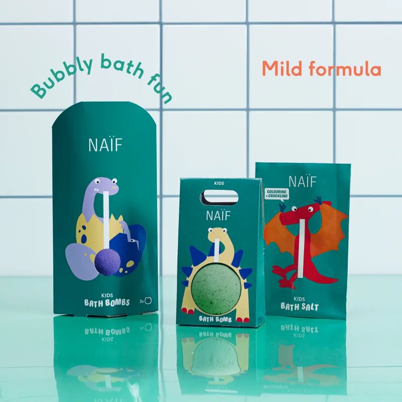 Naif Kids Bath Bombs kroglica za kopel za otroke 100 g