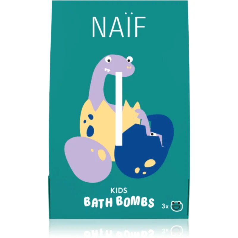 Naif Kids Bath Bombs kroglica za kopel za otroke 3x40 g