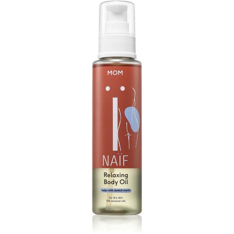 Naif Mom relaksacijsko olje za telo proti strijam 100 ml