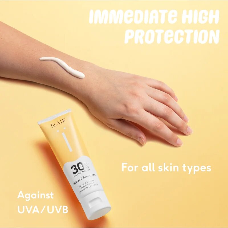 Naif Sun Mineral Sunscreen SPF 30 zaščitna krema za sončenje SPF 30 vodoodporen 100 ml