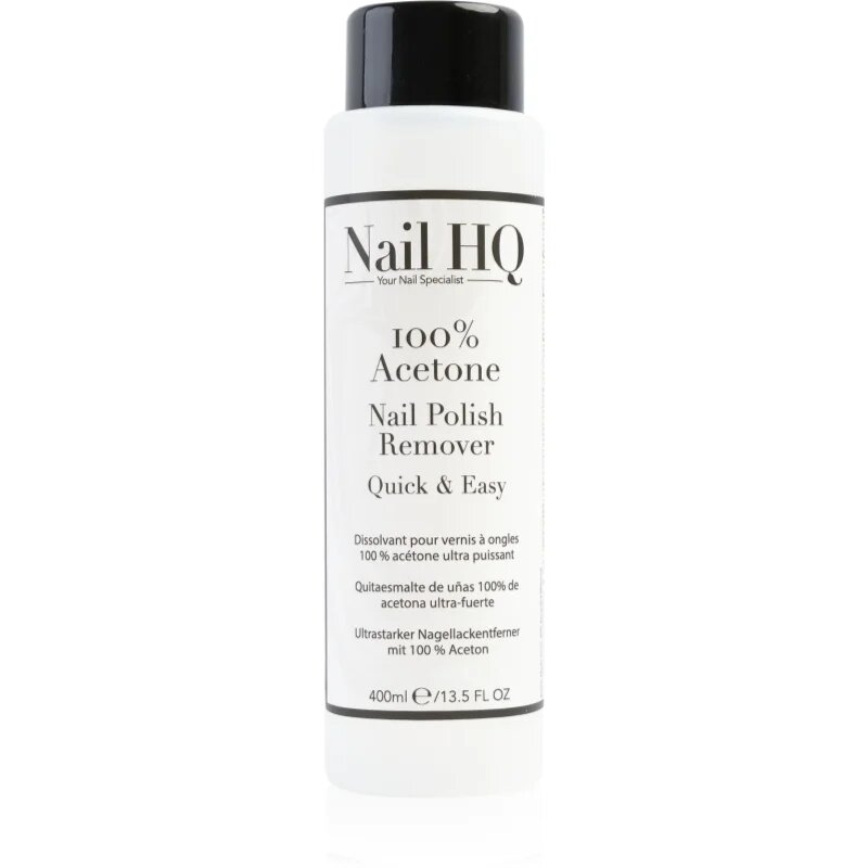 Nail HQ 100% Acetone odstranjevalec laka za nohte 400 ml