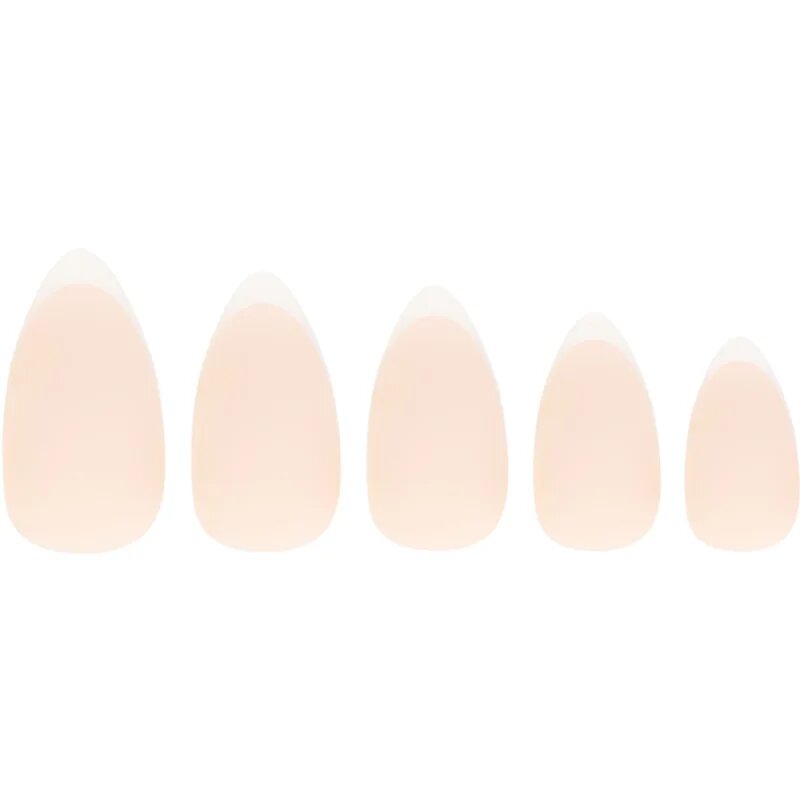 Nail HQ Almond Matte French umetni nohti z lepilom 24 kos