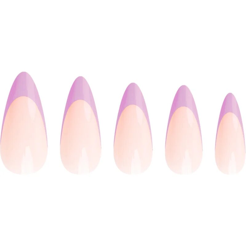 Nail HQ Almond Purple French umetni nohti z lepilom 24 kos
