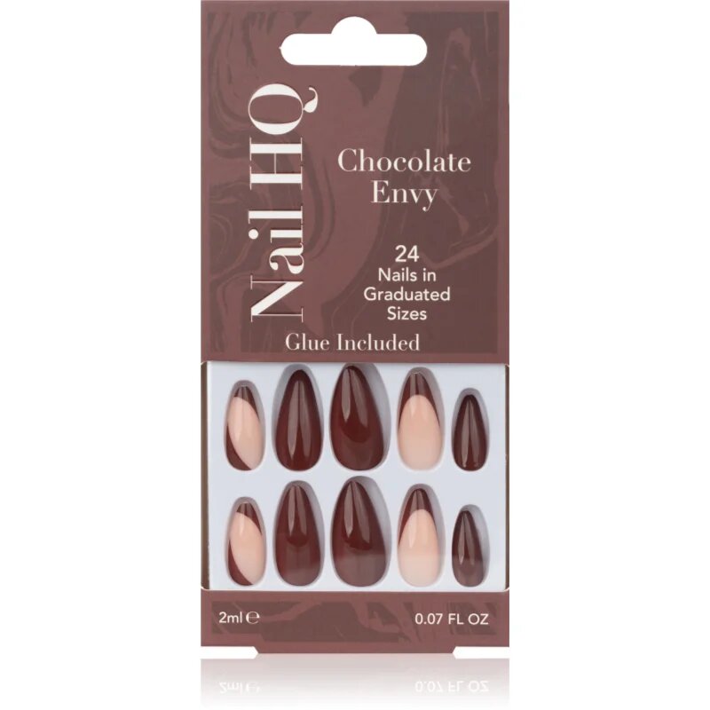 Nail HQ Almond umetni nohti Chocolate Envy 24 kos
