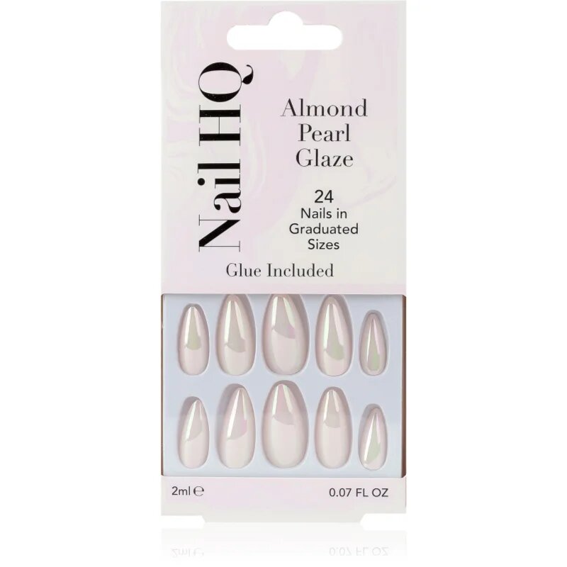 Nail HQ Almond umetni nohti Pearl Glaze 24 kos
