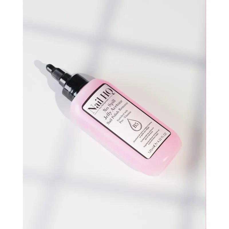 Nail HQ No Spill Jelly Acetone odstranjevalec laka za nohte z vitaminom E 125 ml