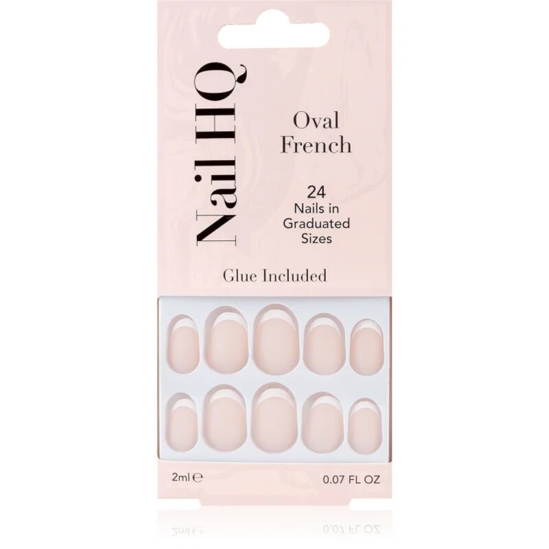 Nail HQ Oval French umetni nohti 24 kos