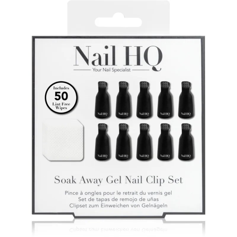 Nail HQ Soak Away Gel Nail Clip Set set za odstranjevanje gel in akril nohtov