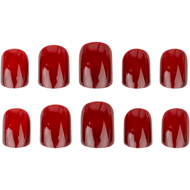 Nail HQ Square umetni nohti Deep Red 24 kos