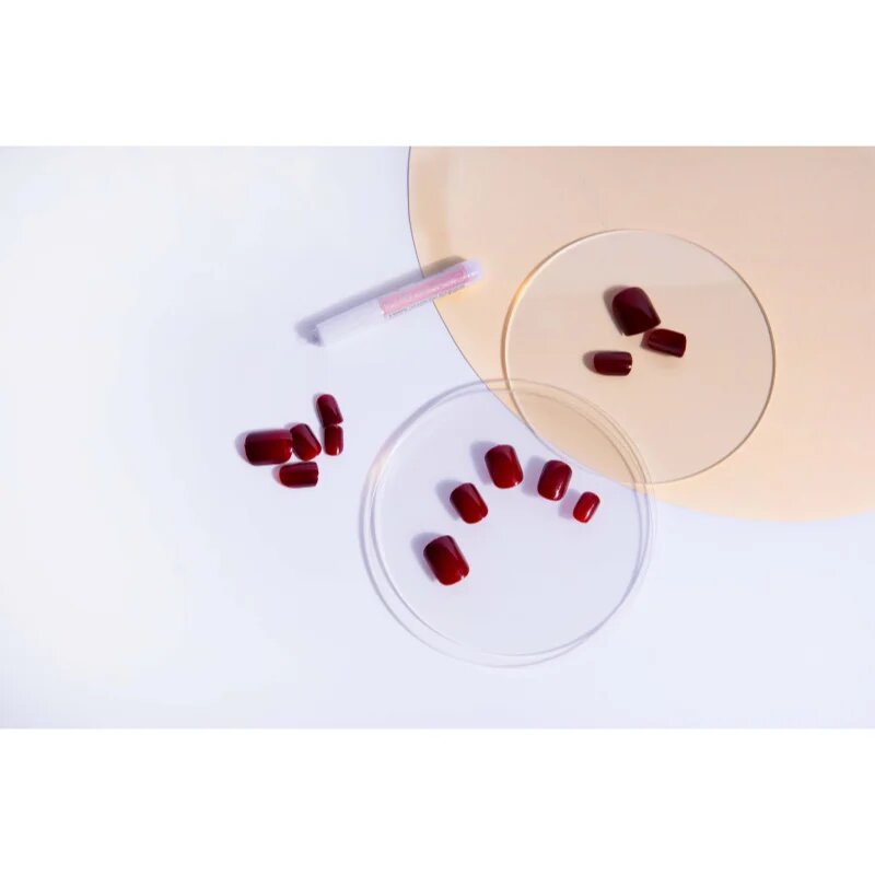 Nail HQ Square umetni nohti Deep Red 24 kos