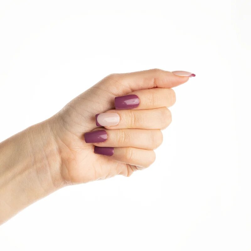 Nail HQ Square umetni nohti Pretty In Plum 24 kos