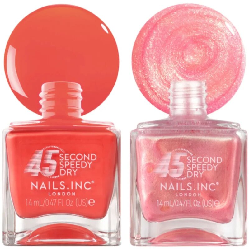 Nails Inc. 45 Second Speedy Gloss lak za nohte DUO paket odtenek 2x14 ml