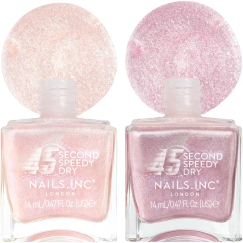Nails Inc. 45 Second Speedy Gloss lak za nohte DUO paket odtenek Main Character Moment 2x14 ml