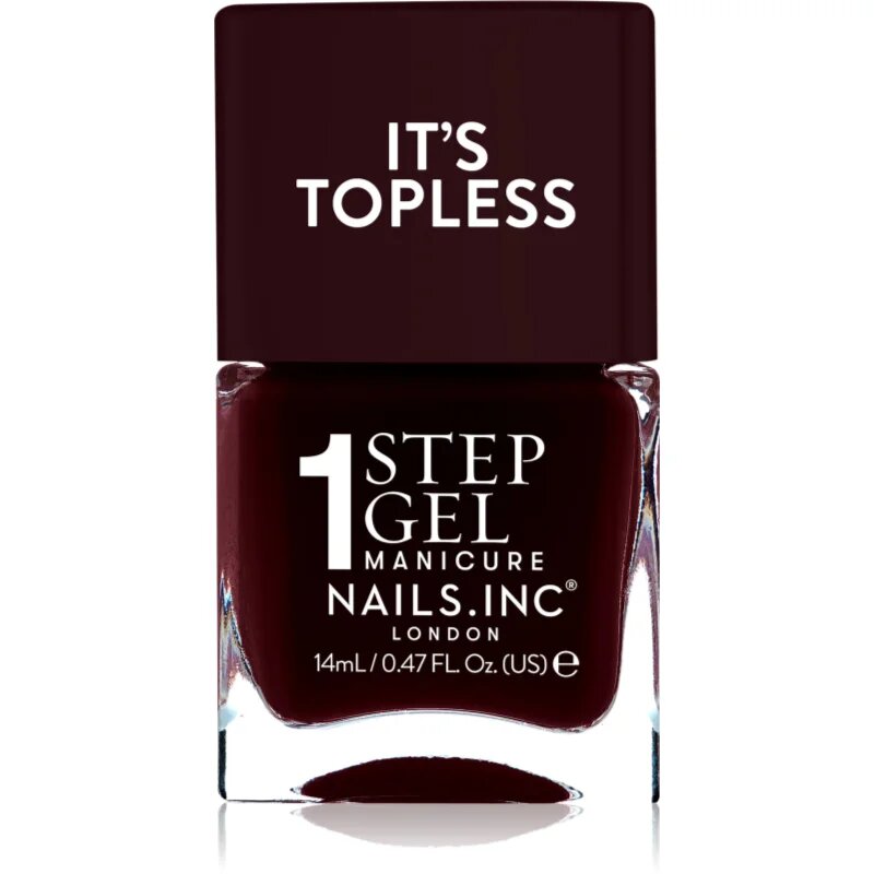 Nails Inc. It’s Topless gel lak za nohte za dolgoobstojen učinek odtenek Billie 14 ml