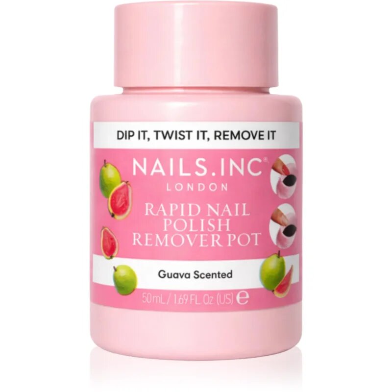 Nails Inc. Rapid Nail Polish Remover Pot Guava Scented odstranjevalec laka za nohte 50 ml