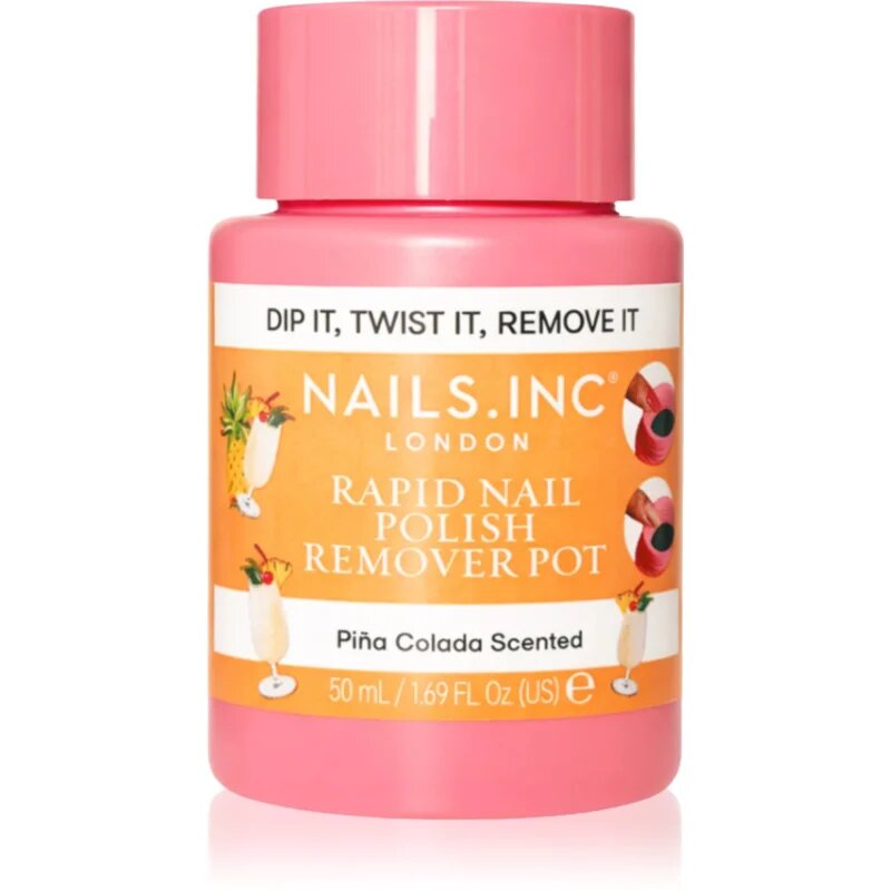 Nails Inc. Rapid Nail Polish Remover Pot Pina Colada Scented odstranjevalec laka za nohte 50 ml