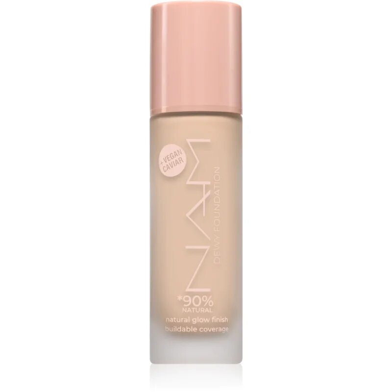 NAM Dewy dolgoobstojni tekoči puder s hialuronsko kislino odtenek 02 Naked 30 ml