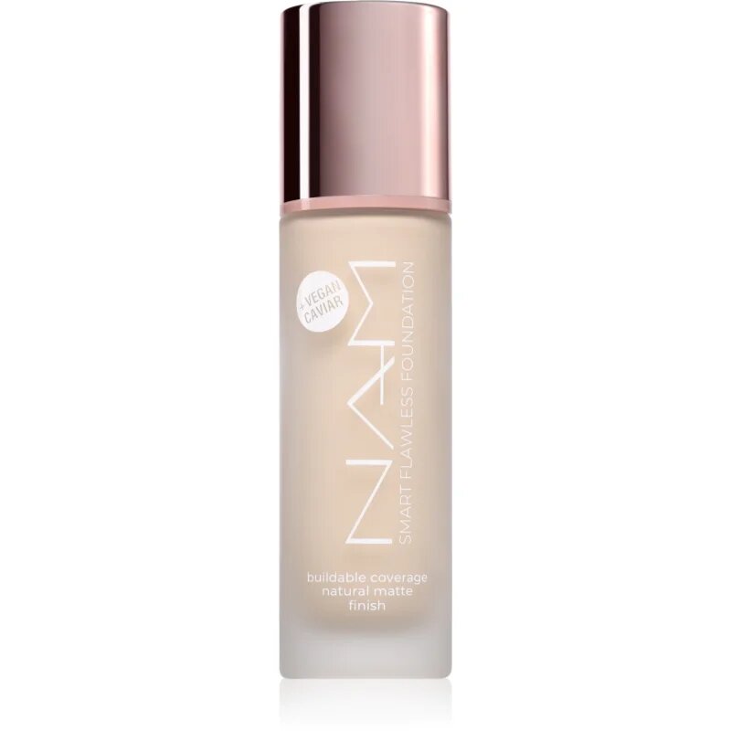 NAM Smart Flawless dolgoobstojni matirajoči tekoči puder odtenek 1 Swan 30 ml