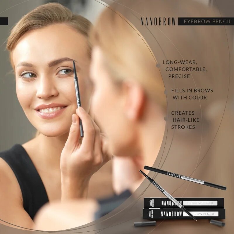 Nanobrow Eyebrow Pencil svinčnik za obrvi odtenek Dark Brown 1 g