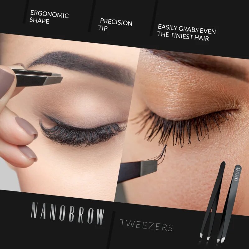 Nanobrow Tweezers pinceta s poševno konico 1 kos
