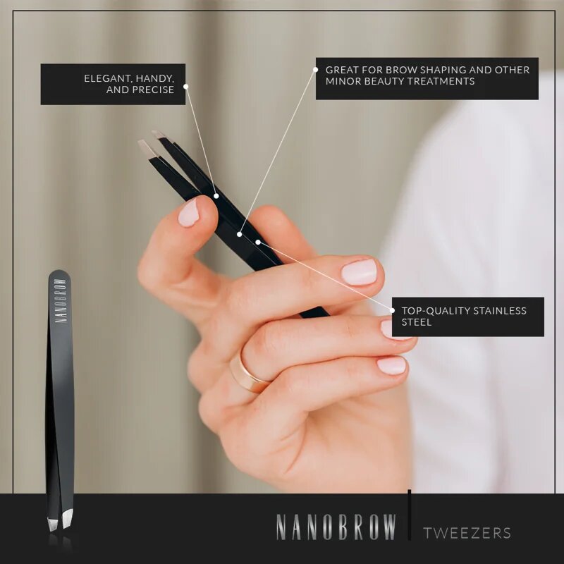 Nanobrow Tweezers pinceta s poševno konico 1 kos