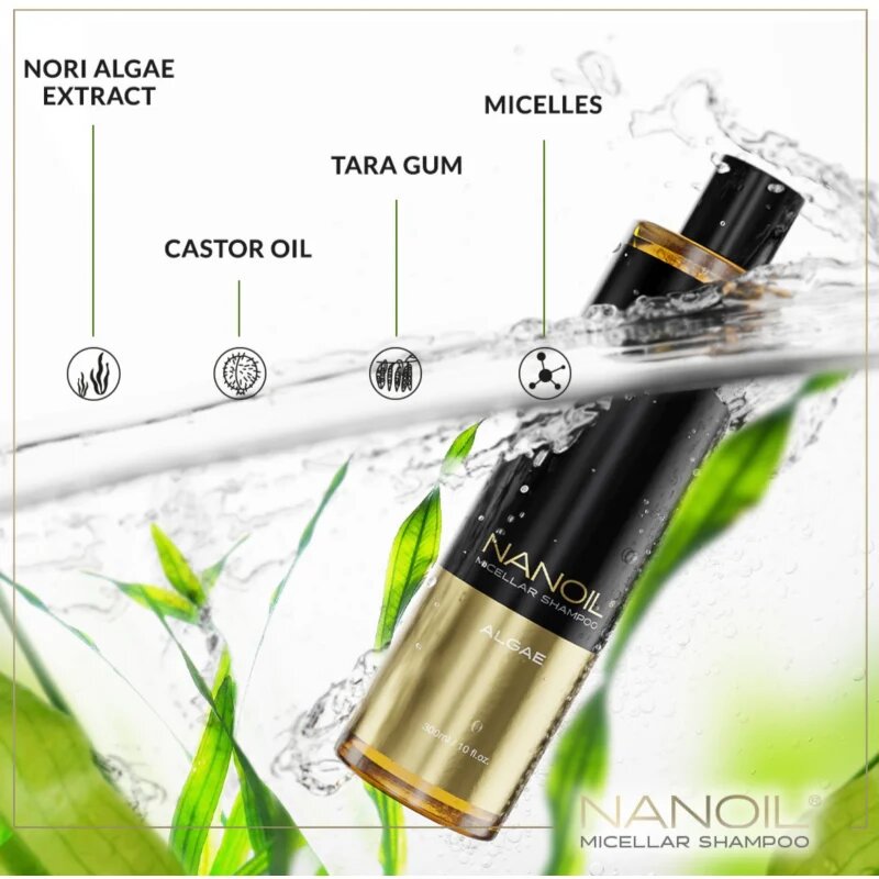Nanoil Algae micelarni šampon z izvlečkom alge nori 300 ml