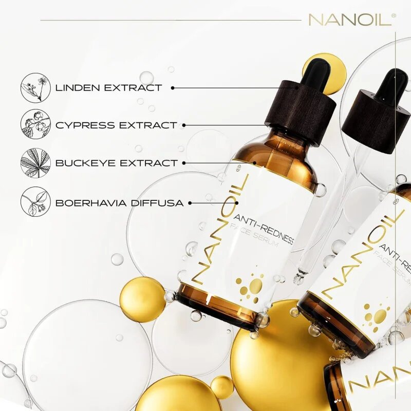 Nanoil Anti-Redness serum za kožo obraza za redukcijo rdečice 50 ml