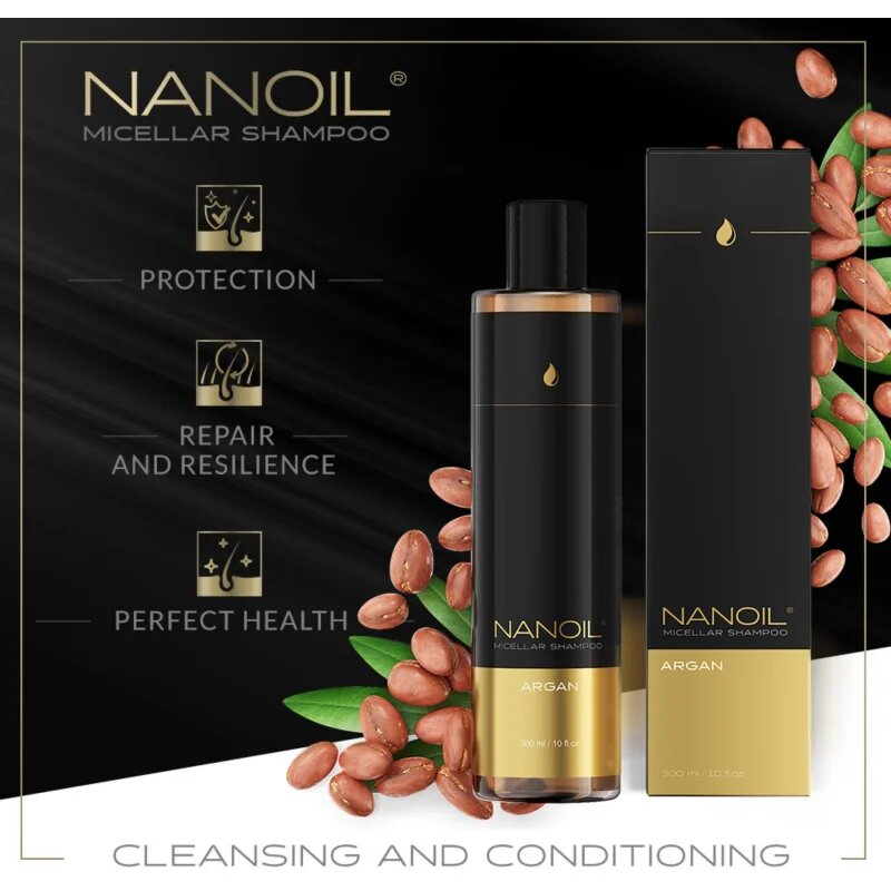 Nanoil Argan micelarni šampon z arganovim oljem 300 ml