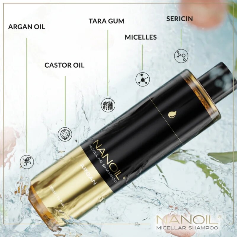 Nanoil Argan micelarni šampon z arganovim oljem 300 ml