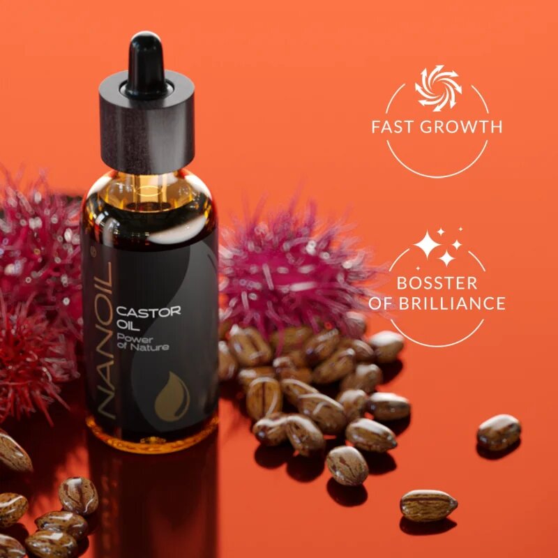 Nanoil Castor Oil ricinusovo olje za obraz telo in lase 50 ml