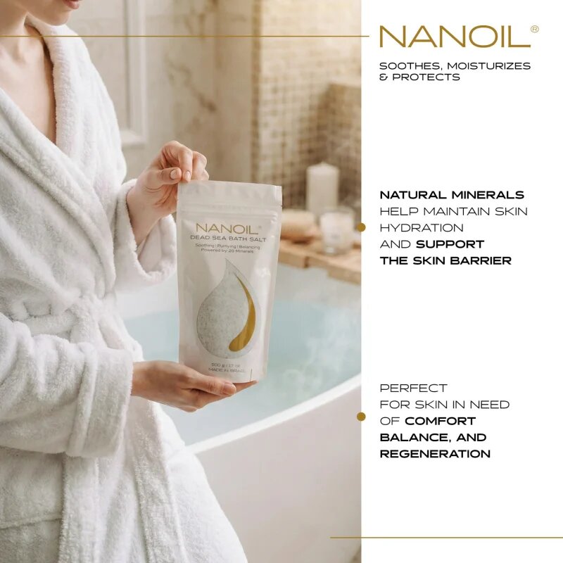 Nanoil Dead sea Bath salt sol za kopel z minerali Mrtvega morja 500 g
