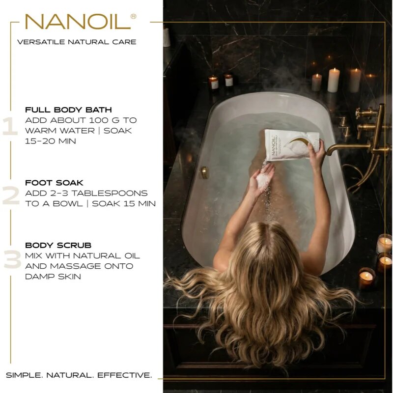 Nanoil Dead sea Bath salt sol za kopel z minerali Mrtvega morja 500 g