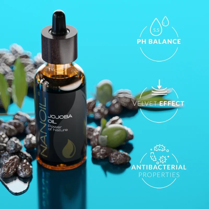 Nanoil Jojoba Oil jojobino olje za obraz telo in lase 50 ml