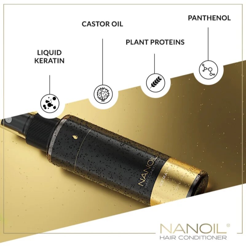 Nanoil Keratin regeneracijski balzam brez spiranja s keratinom 125 ml