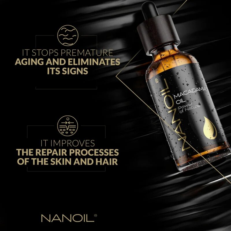 Nanoil Macadamia Oil makadamijevo olje za obraz telo in lase 50 ml